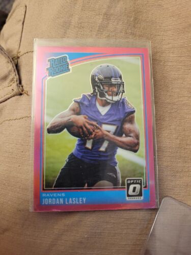 JORDAN LASLEY 2018 Donruss Optic Rated Rookie Card #199 RC "PINK PARALLEL" - Picture 1 of 2