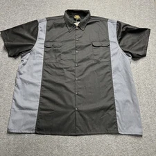 Milwaukee Leather Men's 5XL Black and Grey NEW Button Up Heavy-Duty Work NWT