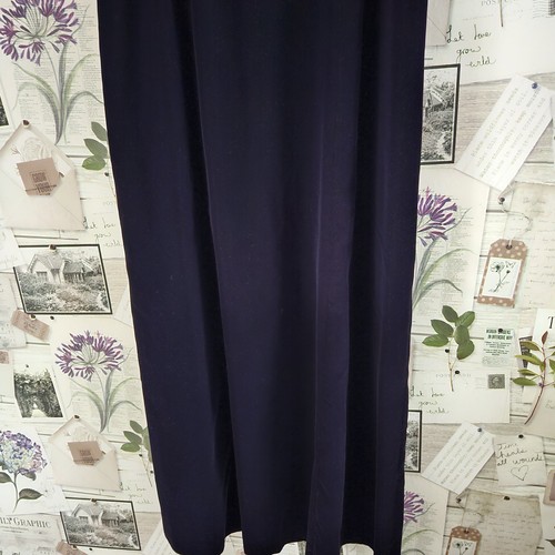 Maggy London Vintage Samt Kleid Maxi Deep Purple Goth 90er Abend Party Gr. 12 - Bild 3 von 12