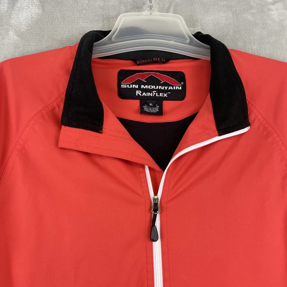 Sun Mountain Rainflex Golf Jacket Women's Size XL Red S/S Full Zip Waterproof - Image 2 of 4