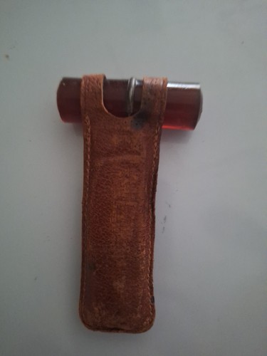 Vtg Lucite Cork Screw Bottle Opener In Leather Sheath - Picture 6 of 6