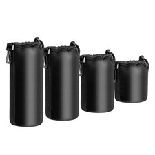 4PCS Camera Case Lens Pouch Set Lens Case Small Medium and Extra for DSLR1894