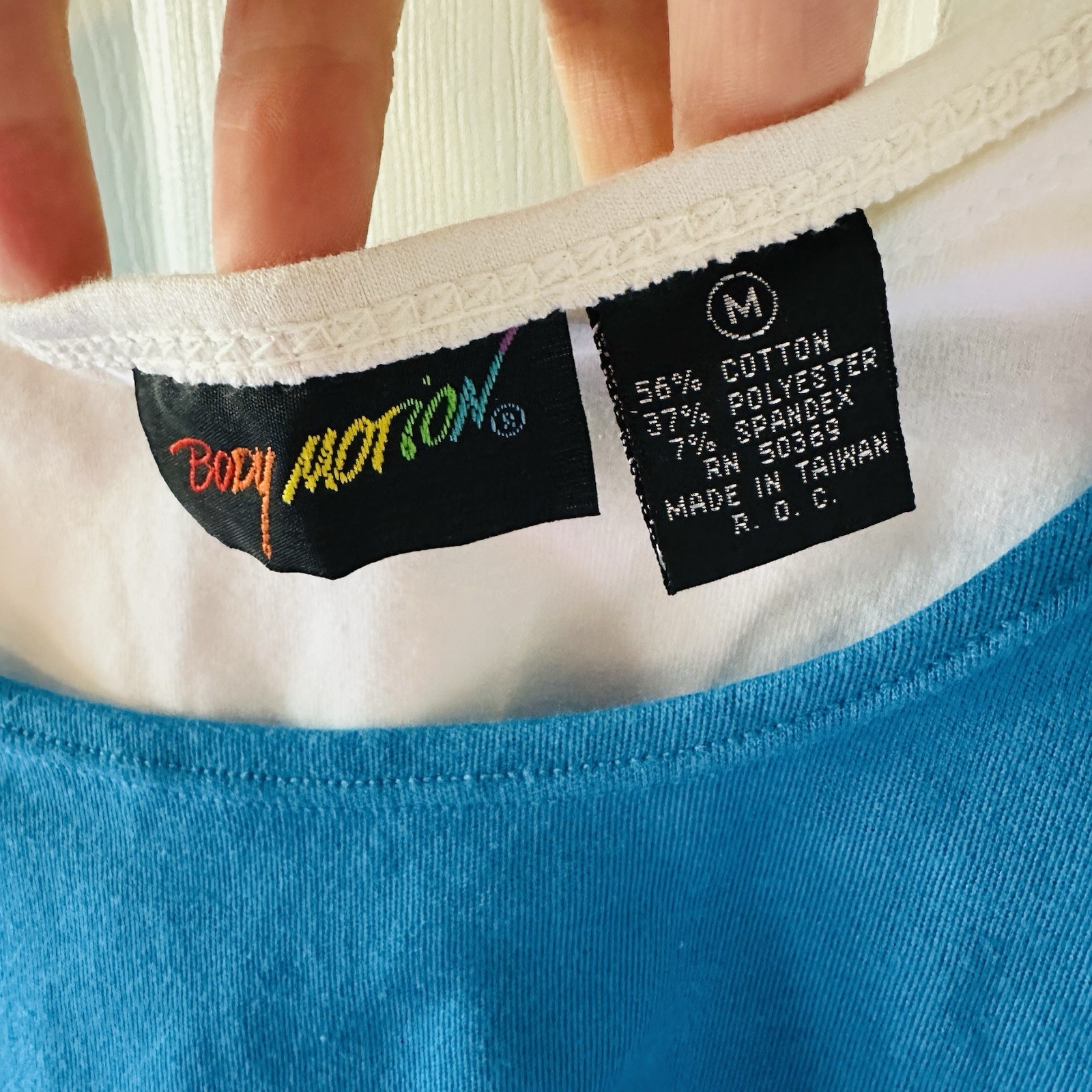 Deadstock Vintage 80s 90s Aerobics Dance Leotard Body Motion Medium Blue