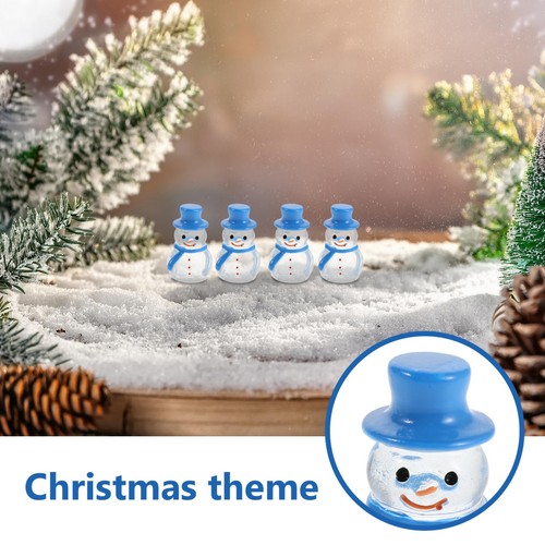  20 kleine Schneemannstatuen aus Kunstharz – Mini-Schneemann-Ornamente für - Bild 8 von 12