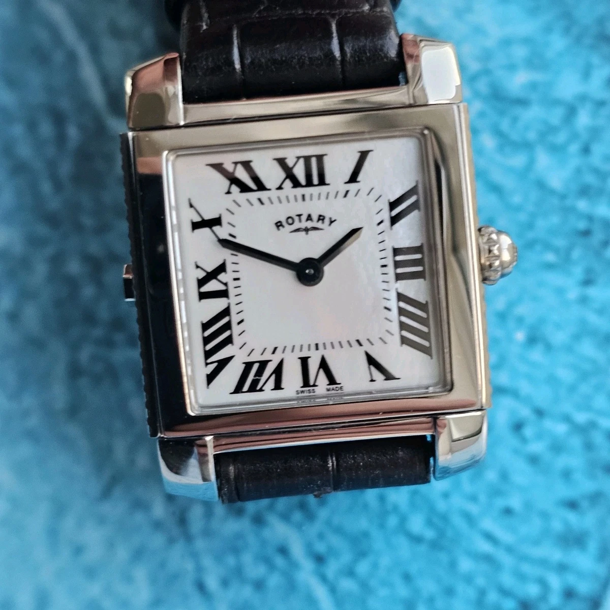 Montre Bracelet Rotary Vintage Pour Femme - Cadran Argenté, Occasion Authentique