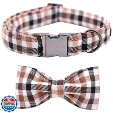 Unique style paws Fall Dog Collar, Puppy Collar with Bowtie, Adjustable Dog C