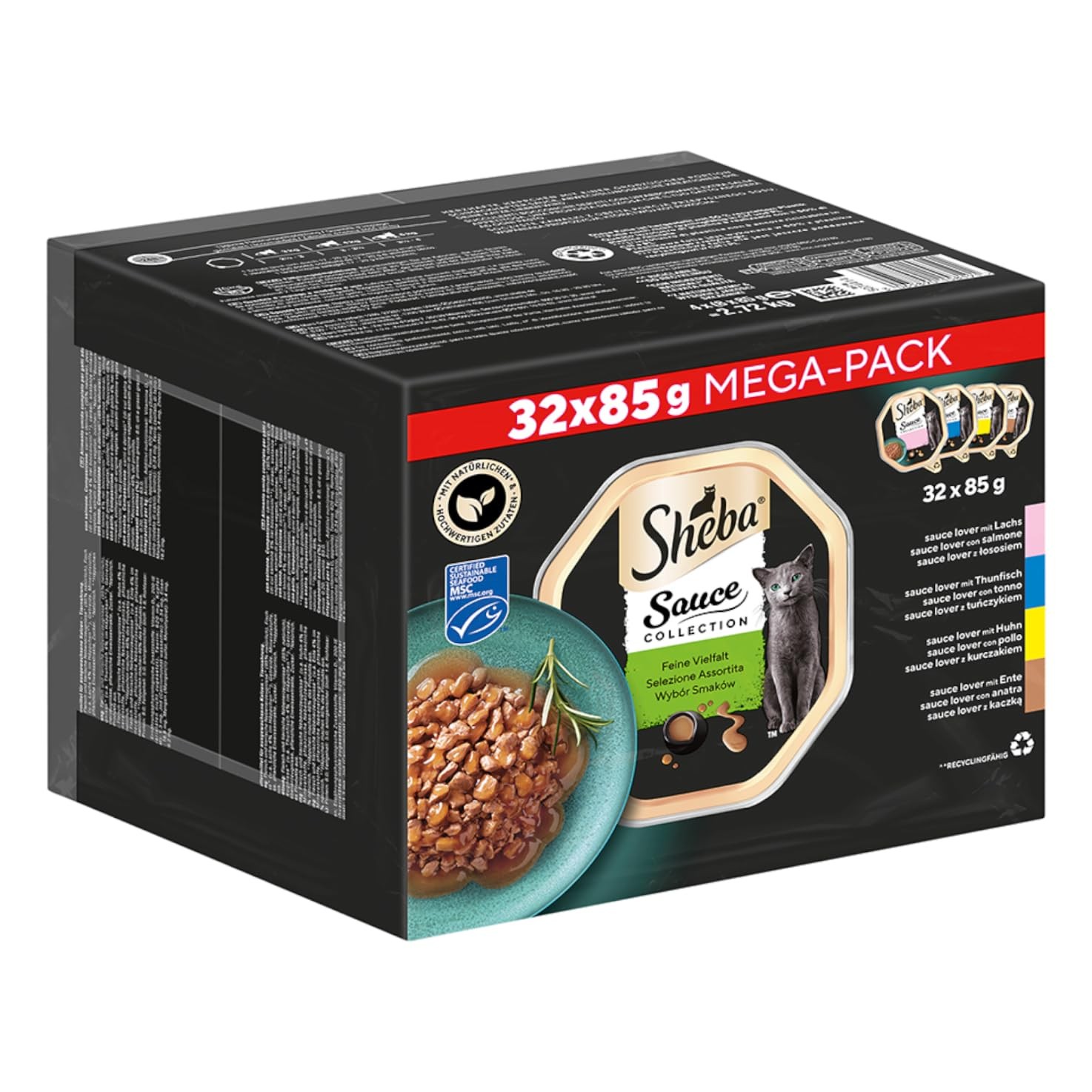 Cibo Gatti Sheba Sauce Collection 32x85g: Gusto e Benessere Quotidiano