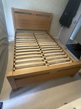 Cargo Solid Oak Double Bed Frame + IKEA HÖVÅG Mattress– £275 ONO Collection Only