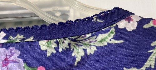 Anthony Richards Women's Nightgown Floral Purple Shiny SATIN SZ M - Picture 5 of 15