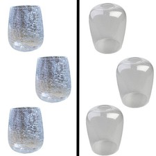 3 packs Globe Glass shade Clear Seeded Crackle for light fixture clearance sale