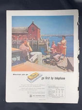 Magazine Ad* - 1958 - AT&T / Bell System - Harbor at Rockport, MA