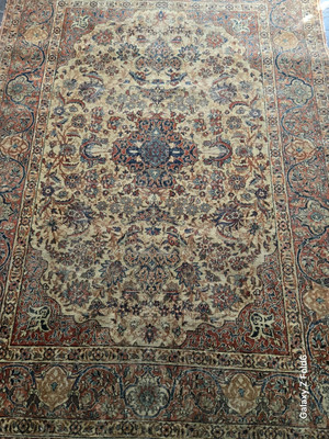 Worn Genuine Antique Handmade Middle Eastern Rug 