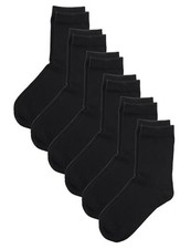 Unisex Little Kids Youth Boys Girls Soft Cotton Crew Dress Small Plain Black