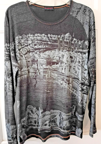 Camiseta Y2K Custo Barcelona Manga Larga Gráfica Fantasía Paisaje Urbano 3D Ha Ha Ha - Imagen 9 de 10