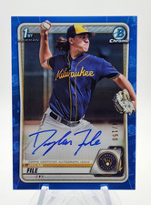 Dylan File 2020 Bowman Draft 1st Chrome Prospect Auto Blue Refractor /150