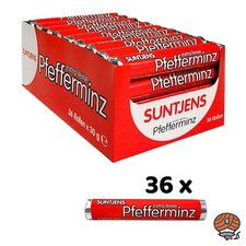 Suntjens Pfefferminzrollen - Pastillen mit Minzgeschmack 36× 30g im Karton