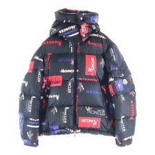 MONCLER 19aw WILSON Total Pattern Down Jacket Black E20914191005 Used 5d650b0b7d
