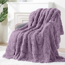 Super Fuzzy Soft Sherpa Fleece Weighted Blanket, 15 lbs Dual Sided Fluffy Hea...
