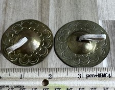 Vtg Finger Cymbals Brass Belly Dancer Set of 2