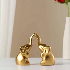 Elephant Statue Home Decor,Modern Style Figurines,Sculpture for Living Room... 