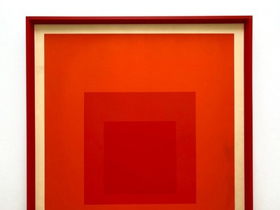 JOSEF ALBERS RARE 1968 MODERNIST SILKSCREEN PRINT FRAMED PARIS