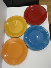 Fiesta Ware Homer Laughlin USA Set Of 4 Dinner Plates 10.5" D Multicolor