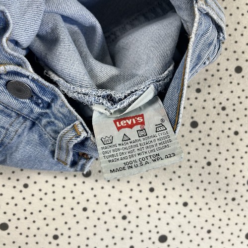 Vintage 1996 Levi’s 501 0193 Button Fly Denim Blue Jeans 34x30 Light Wash - Picture 5 of 12