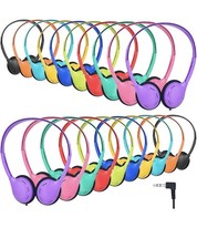 Classroom Headphones Bulk 20 Pack Class Set of Headphones for Students Multicolo