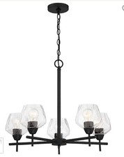 Minka Lavery 217566A Camrin 5 Light 25"W Vantage Chandelier - Coal