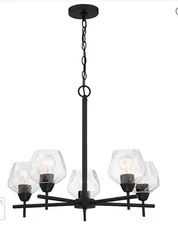 Minka Lavery 217566A Camrin 5 Light 25"W Vantage Chandelier - Coal