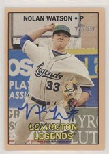 2016 Topps Heritage Minor League Edition Peach Border 4/25 Nolan Watson Auto b9e
