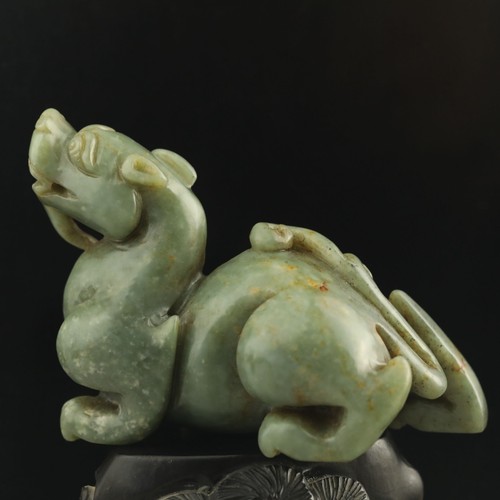 China Natural hetian Jade Hand Carved Statue dragon loong pendant g - Picture 2 of 6