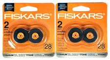 Lot of 2 Fiskars 157390-1002 28mm 2-Pack Titanium Rotary Trimmer Blades - NEW 
