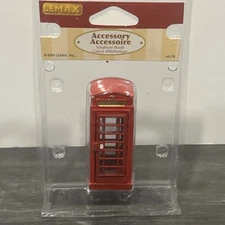 Lemax 44176 3" Tall Red Telephone Booth Accessory