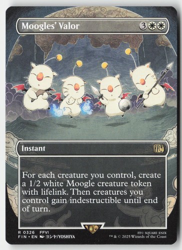 MTG - Moogles' Valor (Borderless) R FINAL FANTASY 326 LP-NM