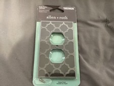 Allen  Roth Nickel Finish Receptacle Cover  0829926 