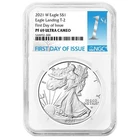 2021-W Proof $1 Type 2 American Silver Eagle NGC PF69UC FDI First Label
