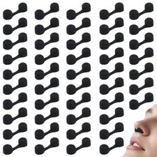 100pcs Disposable Nose Filters for Dust, Spray Tan, and Odor Protection   Black
