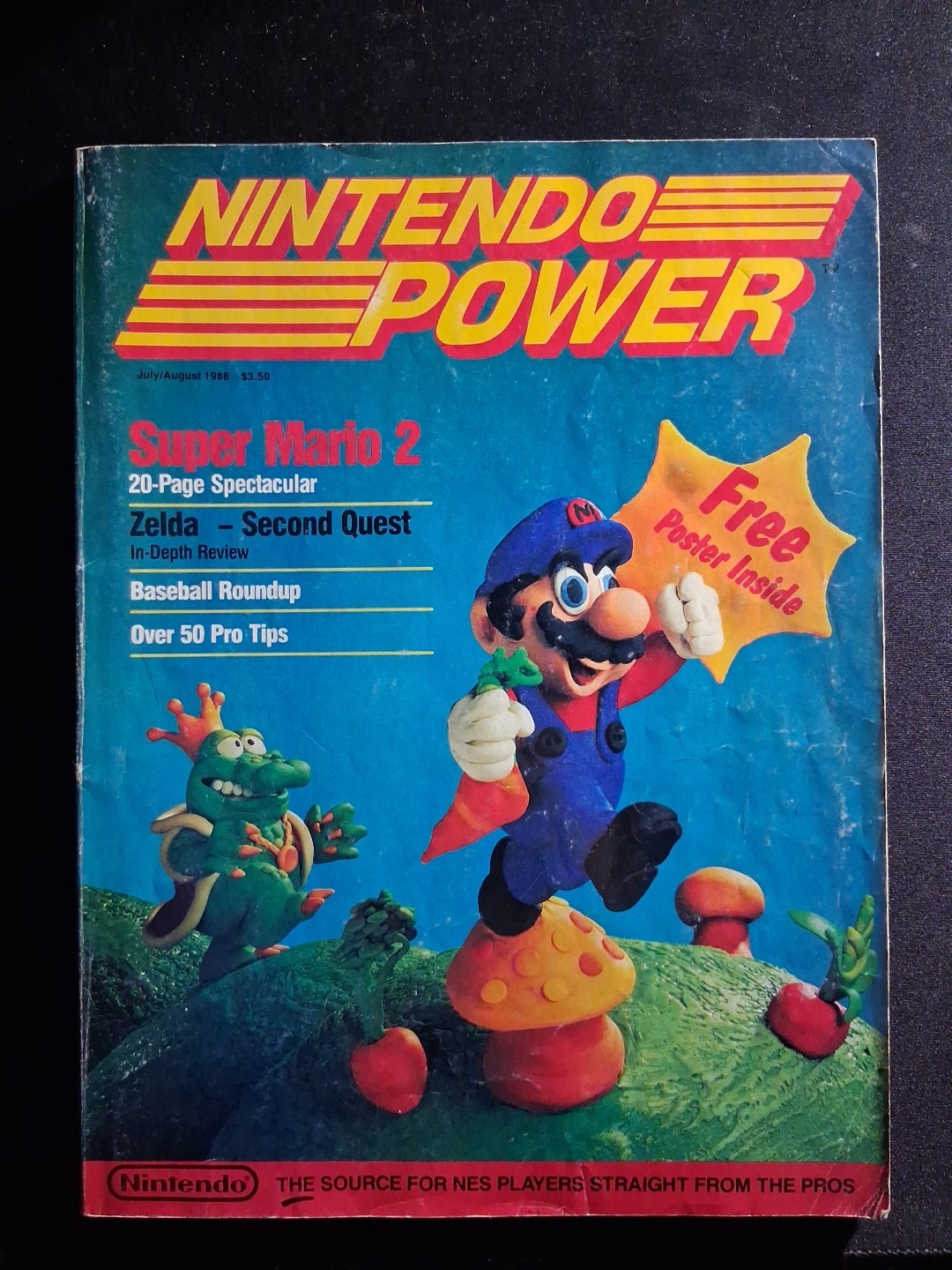 Nintendo Power #1 First Issue July/August 1988 Complete Poster & Inserts Mario 2