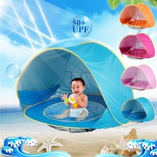 Baby Beach Tent with Pool Pop Up Shade Tent Infant Baby Beach Sun Shade Pool