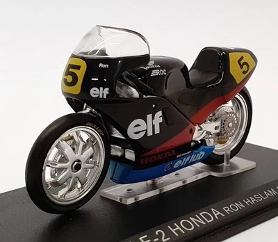 Ixo Models 1/24 Scale IB02 - ELF-2 Honda Motorcycle - #5 Ron Haslam 1985 - Black - Image 1 of 3