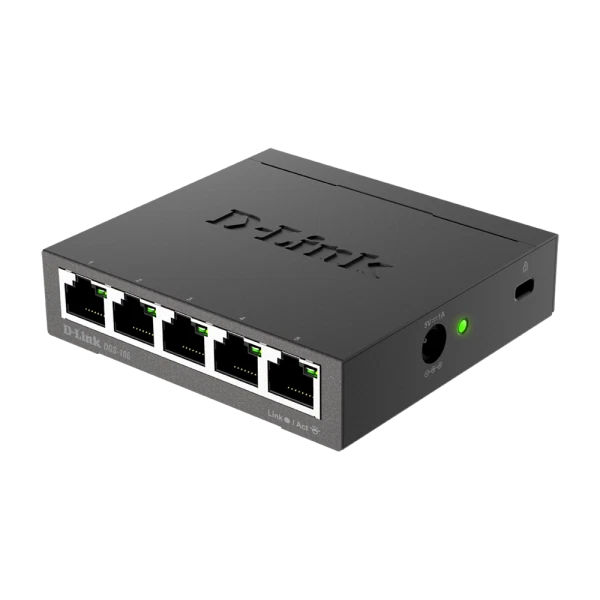 D-LINK SWITCH 5 PORTE GIGABIT CASE METALLICO - Immagine 2 di 4