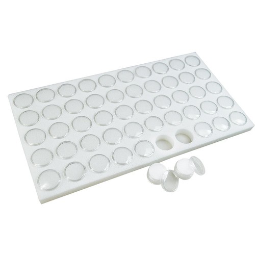 Edelstein Gläser 50 kleine Größe - weiße Schale Schaumstoffplatte (14,5" x 7,8" x 0,75") - Edelstein... - Bild 2 von 3