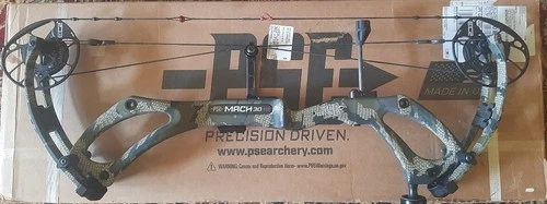PSE Mach 30 DS Carbon in Kuiu Verde Custom Strings with Peep and DLoop
