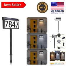 Customizable Solar Address Plaque with 3 Lighting Modes – Weather Resistant
