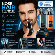 Electric Nose Ear Hair Trimmer for Men USB Rechargeable Portable Mini