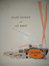1942 Ralph Rainger Leo Robin Edward Paul 9x12 film Industry clipping