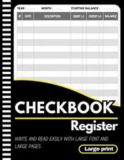 Checkbook Register Large Print