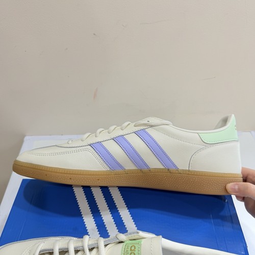 Adidas Handball Spezial Off White Violet Green Mens Size US 10 Shoes Sneakers ✅ - Picture 11 of 13