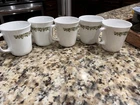 Corelle 70s Spring Blossom Crazy Daisy D Handle Coffee Mugs ~ Set Of 5 Vintage